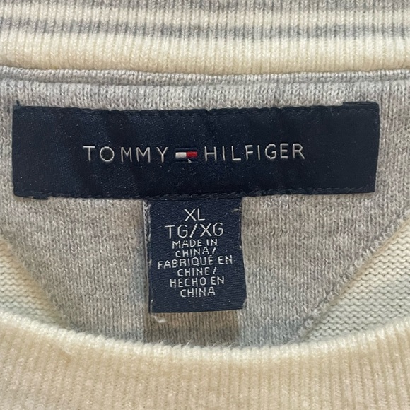 Tommy Hilfiger Men's Off-White Crewneck Sweater - Picture 7 of 10